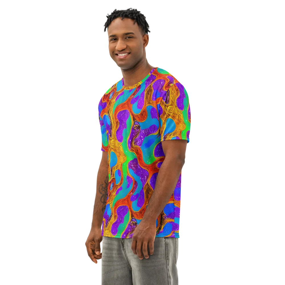 Prismwild on Men's Cotton Crew Neck T-Shirt — Left Front