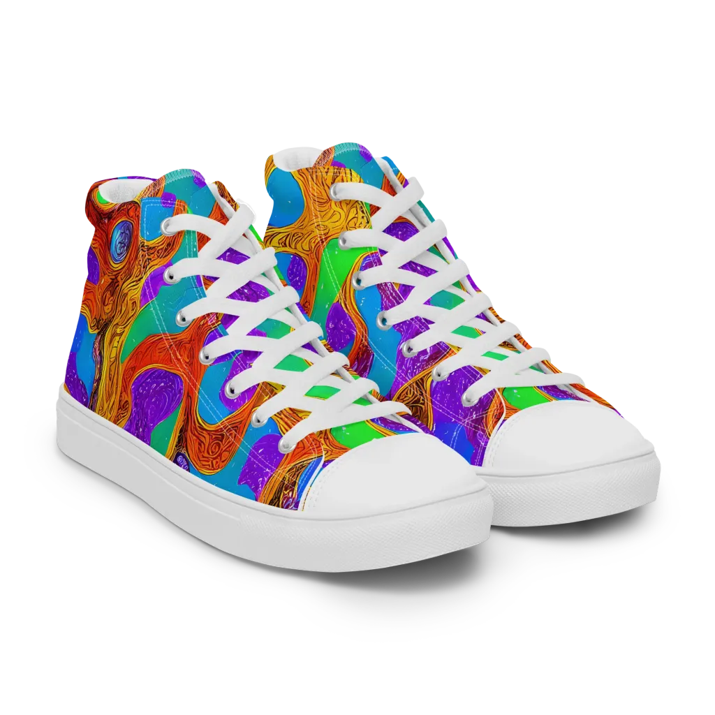 Prismwild on Men's High Top Canvas Shoes — Right Front