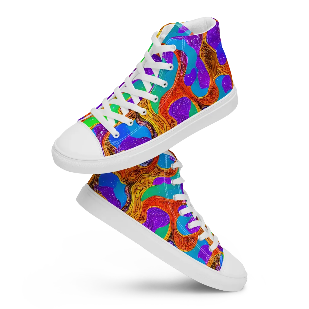 Prismwild on Men's High Top Canvas Shoes — Front