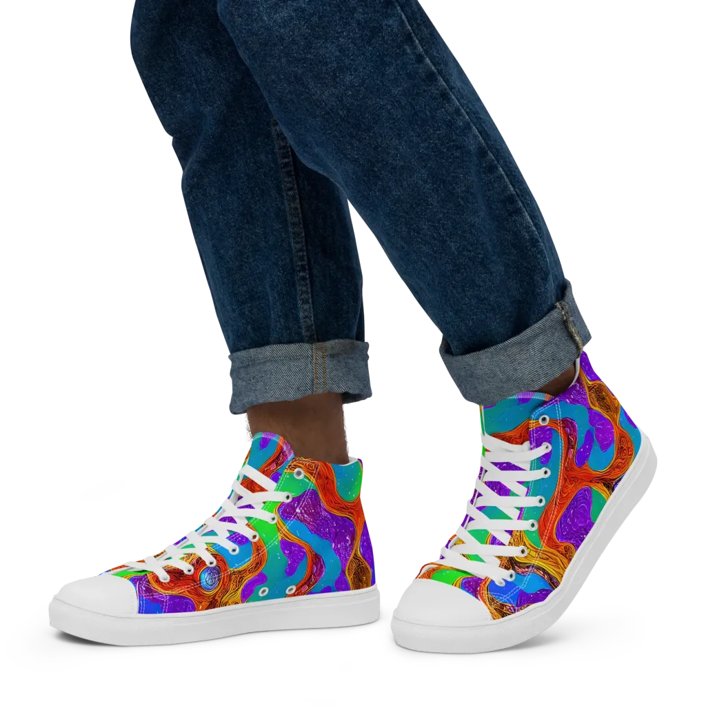 Prismwild on Men's High Top Canvas Shoes — Left