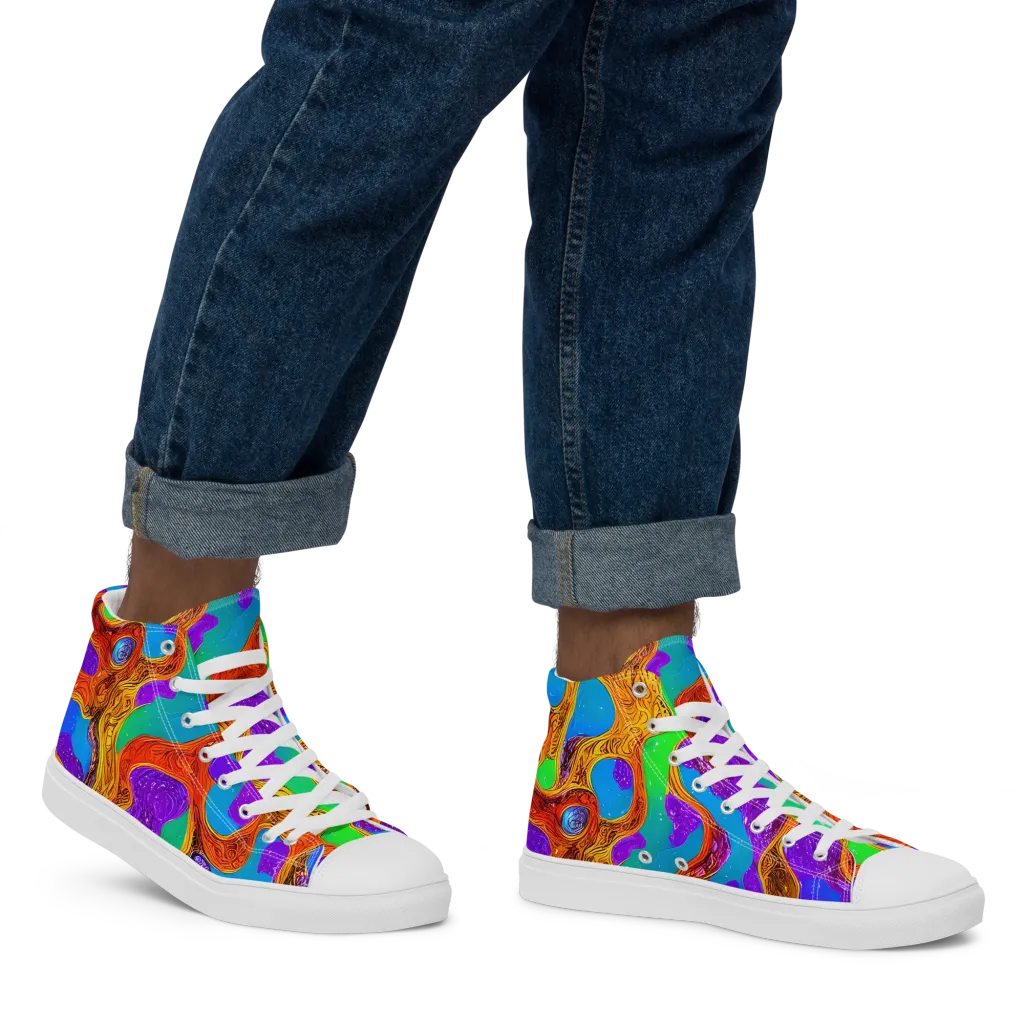 Prismwild on Men's High Top Canvas Shoes — Right