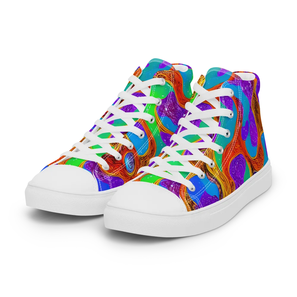 Prismwild on Women's High Top Canvas Shoes — Left Front