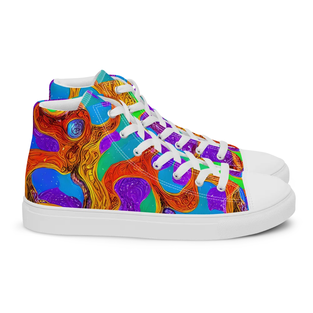 Prismwild on Women's High Top Canvas Shoes — Right
