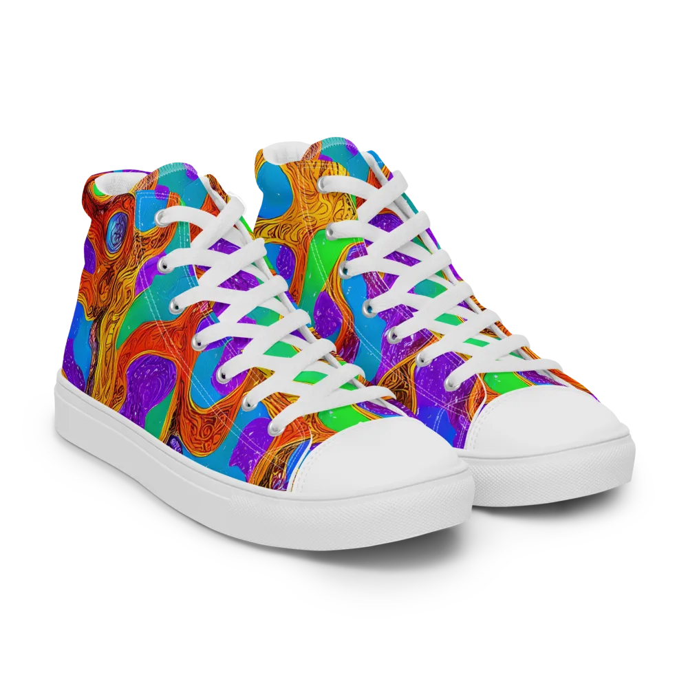 Prismwild on Women's High Top Canvas Shoes — Right Front
