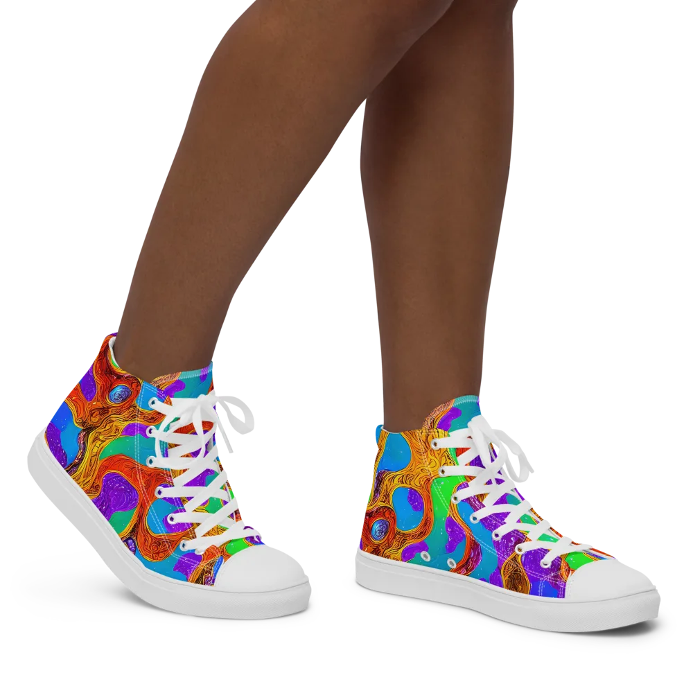 Prismwild on Women's High Top Canvas Shoes — Right
