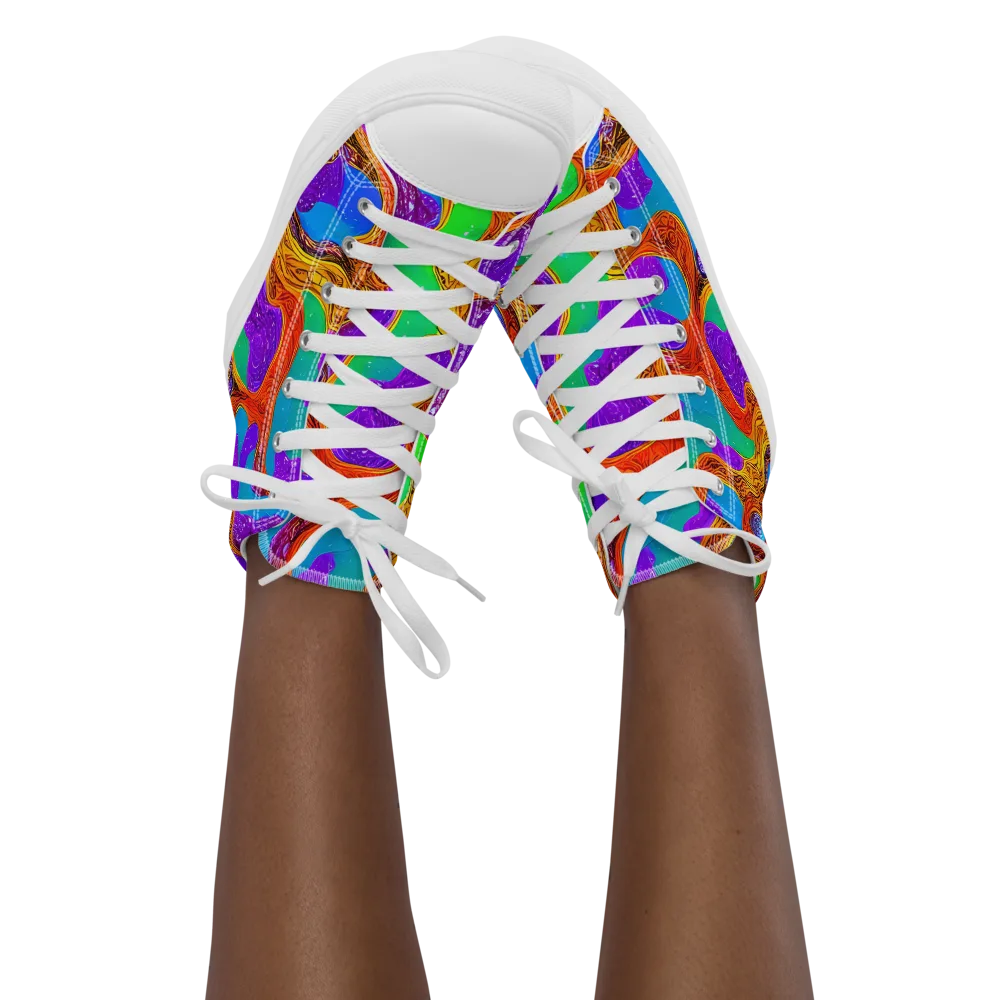 Prismwild on Women's High Top Canvas Shoes — Front