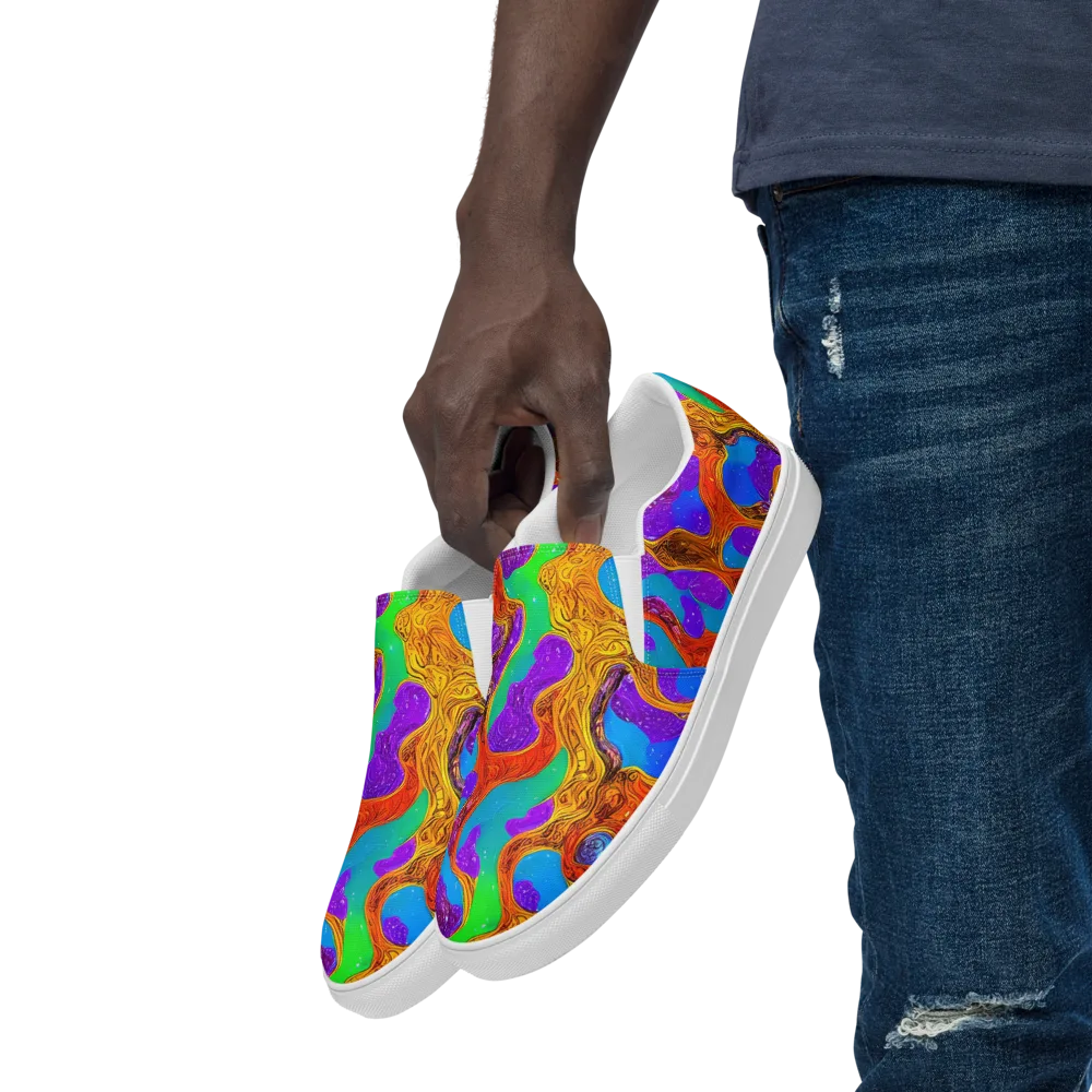 Prismwild on Men's Slip-On Canvas Shoes — Left Front