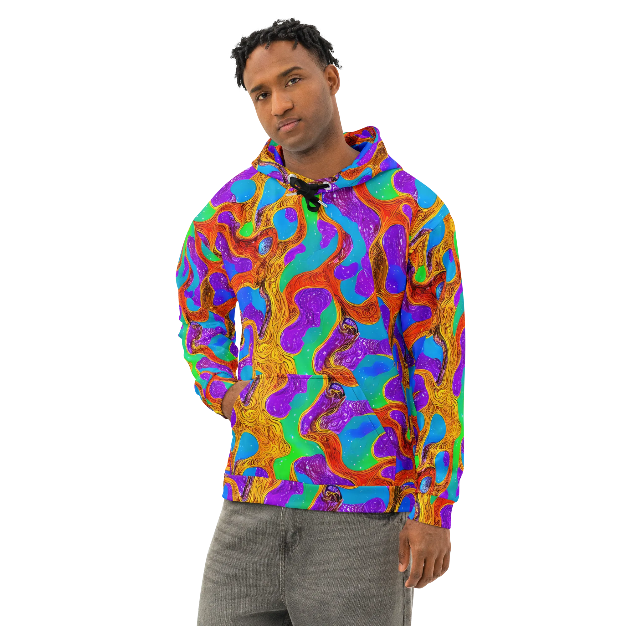 Prismwild on Cotton Hoodie — Left Front