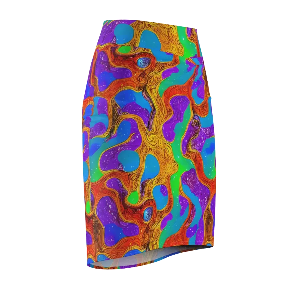 Prismwild on Pencil Skirt — Front Side