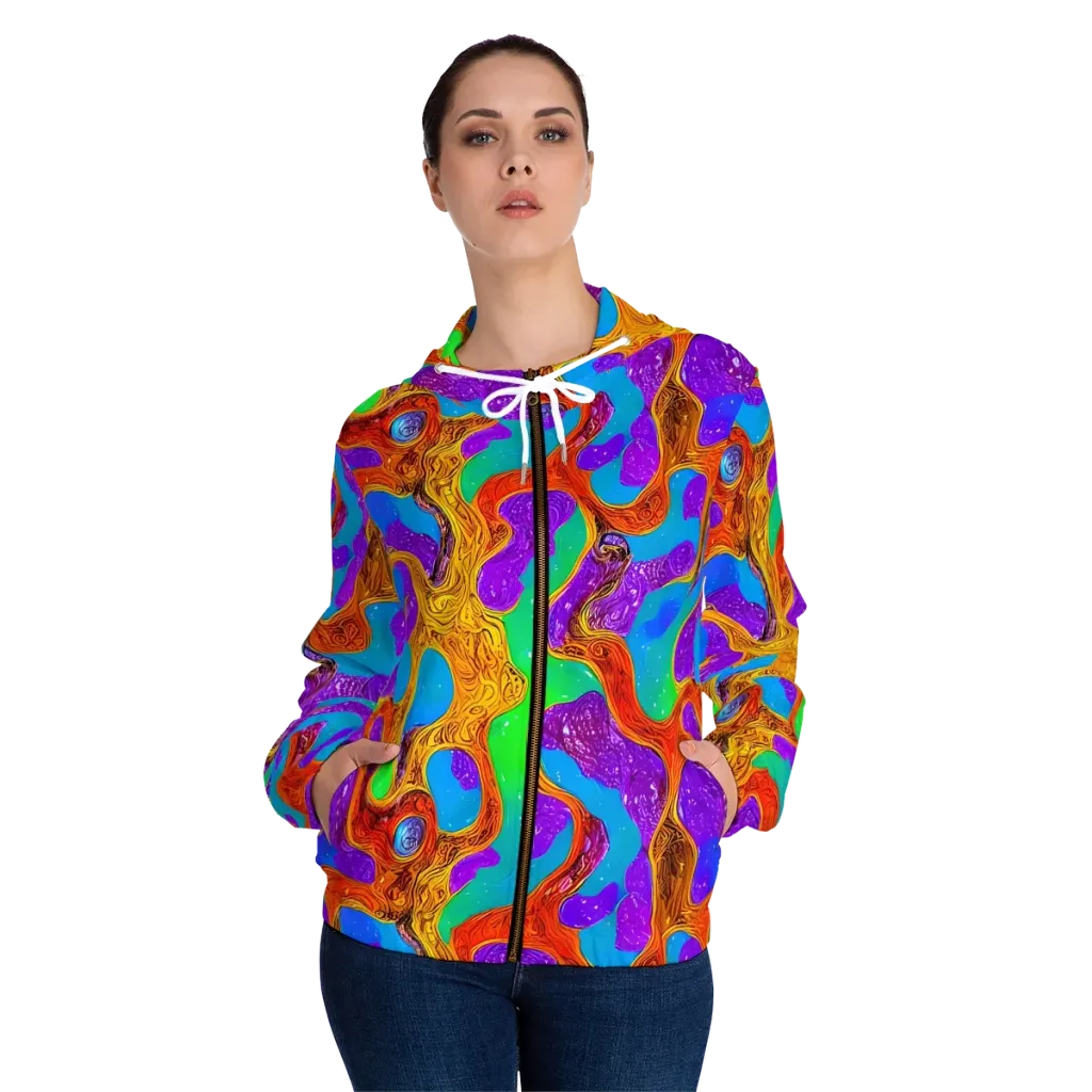Prismwild on Women's Full-Zip Hoodie — Front On Person
