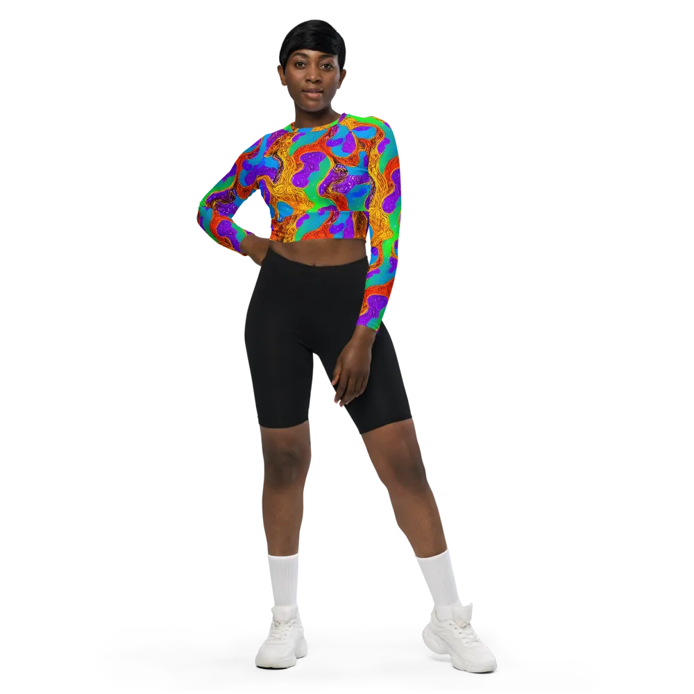 Prismwild on Long Sleeve Crop Top — Front