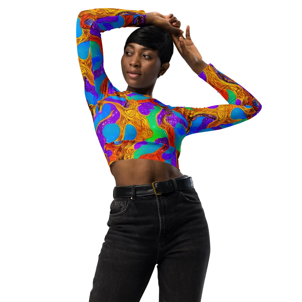 Prismwild on Long Sleeve Crop Top — Front