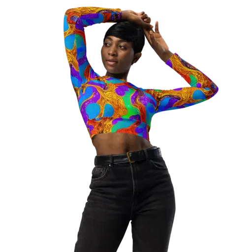 Prismwild on a Long Sleeve Crop Top