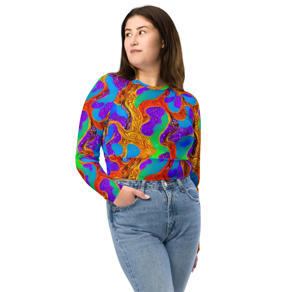 Prismwild on Long Sleeve Crop Top — Front