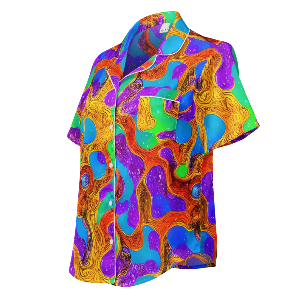 Prismwild on Women's Short Sleeve Pajama Top — Left Front