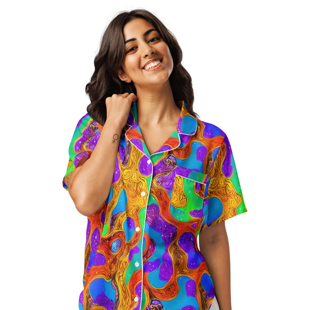 Prismwild on Women's Short Sleeve Pajama Top — Front