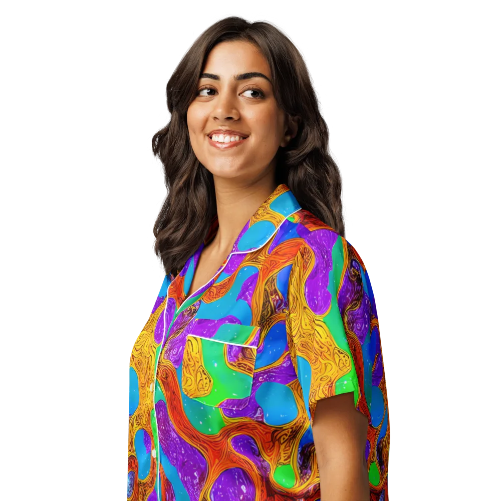 Prismwild on Women's Short Sleeve Pajama Top — Left Front