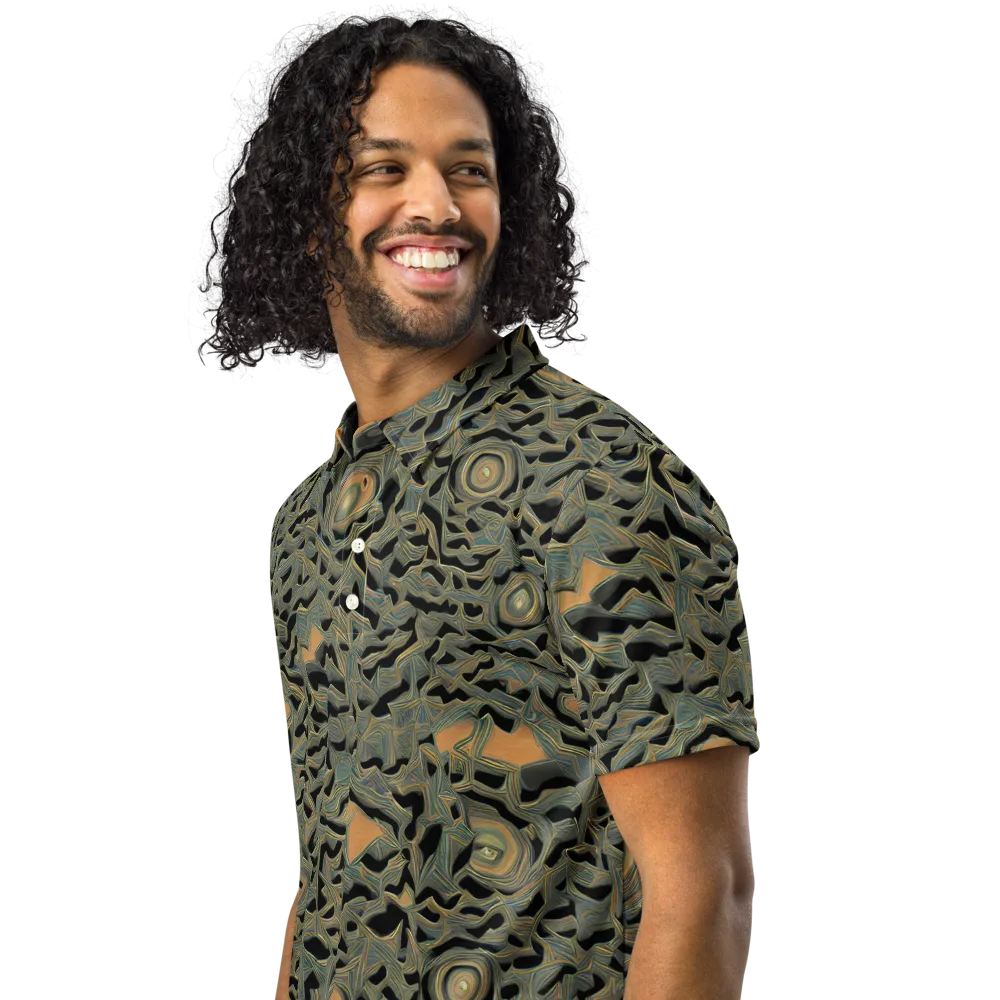 Mineral Night on Men's Slim Fit Polo Shirt — Left Front