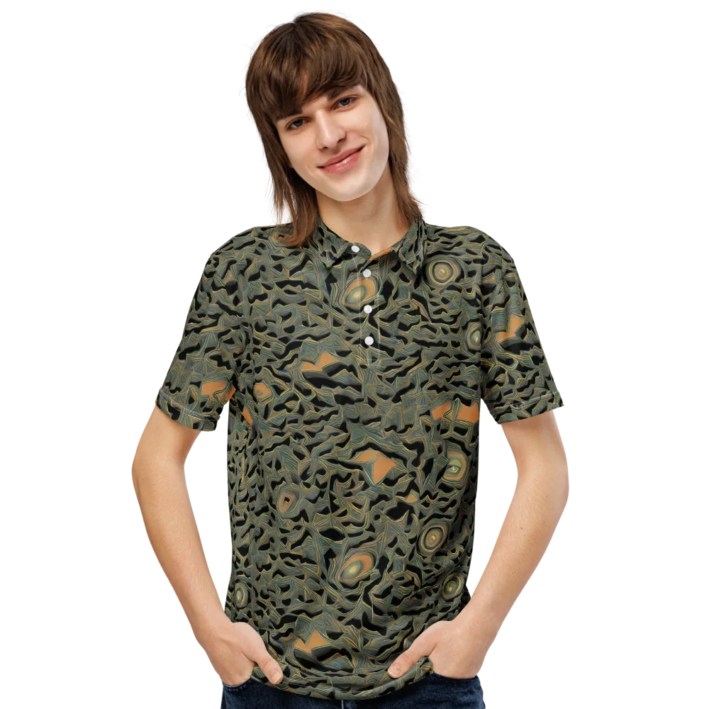 Mineral Night on Men's Slim Fit Polo Shirt — Front