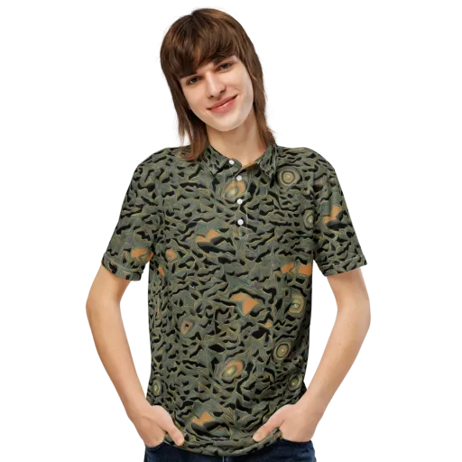 Mineral Night on a Men's Slim Fit Polo Shirt