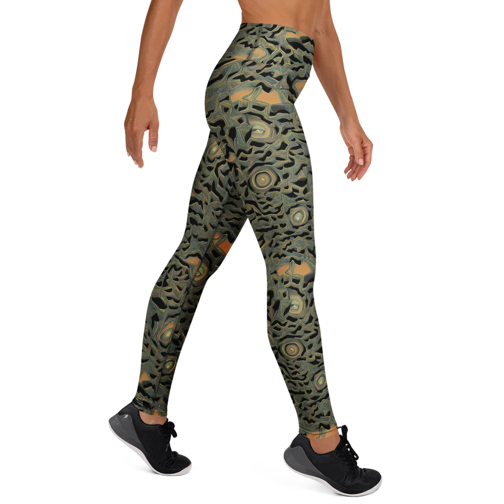 Mineral Night on Yoga Leggings — Right
