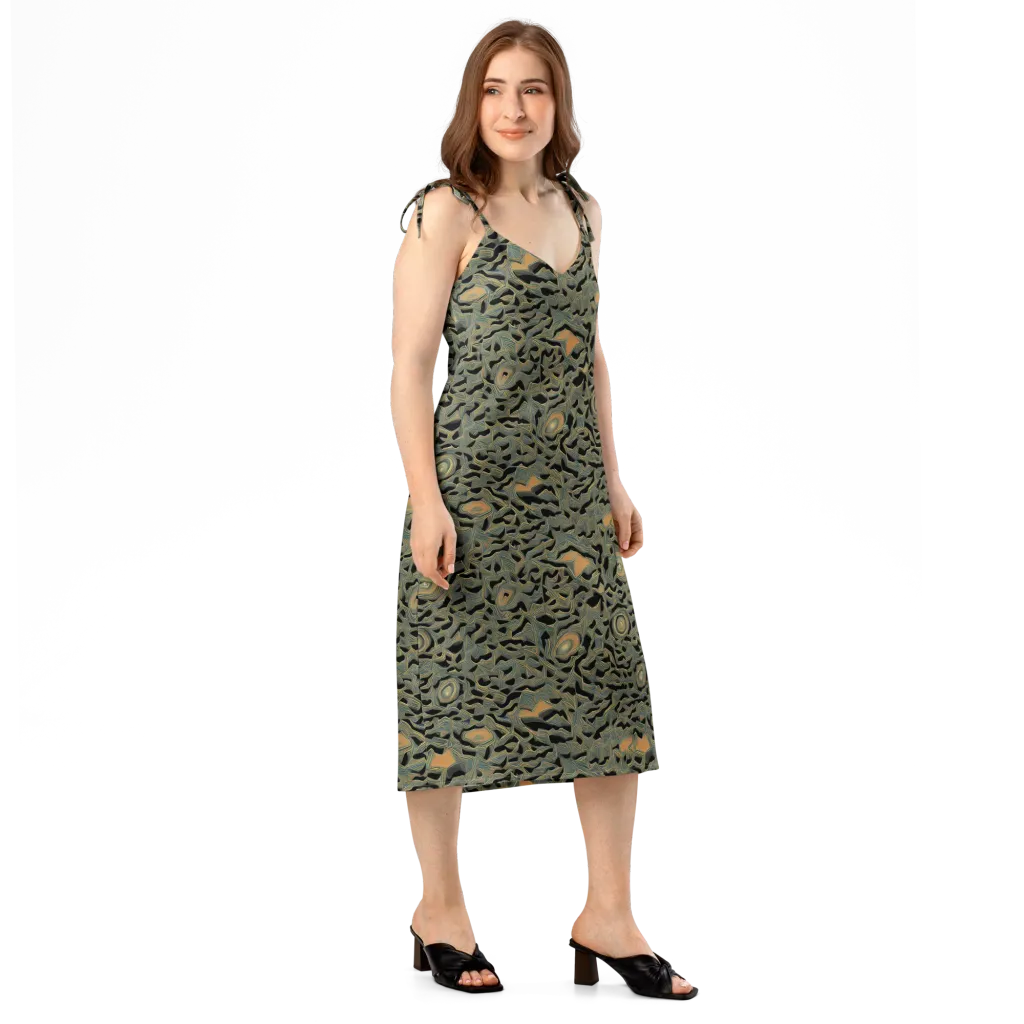 Mineral Night on Slip Dress — Right Front