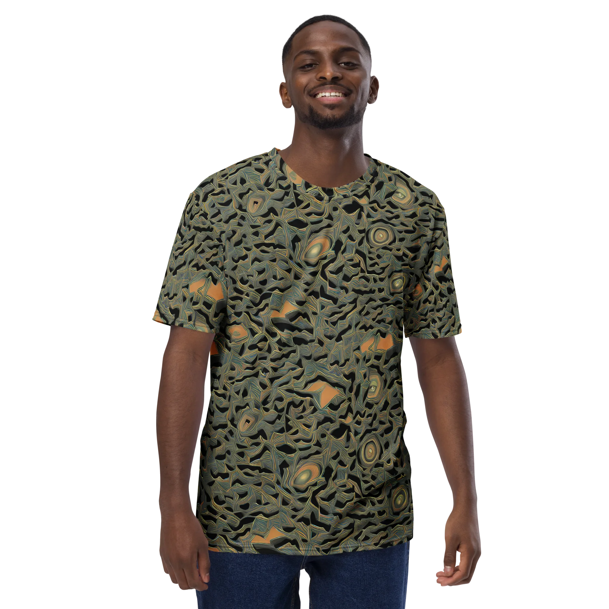 Mineral Night on Men's Crew Neck T-Shirt — Front