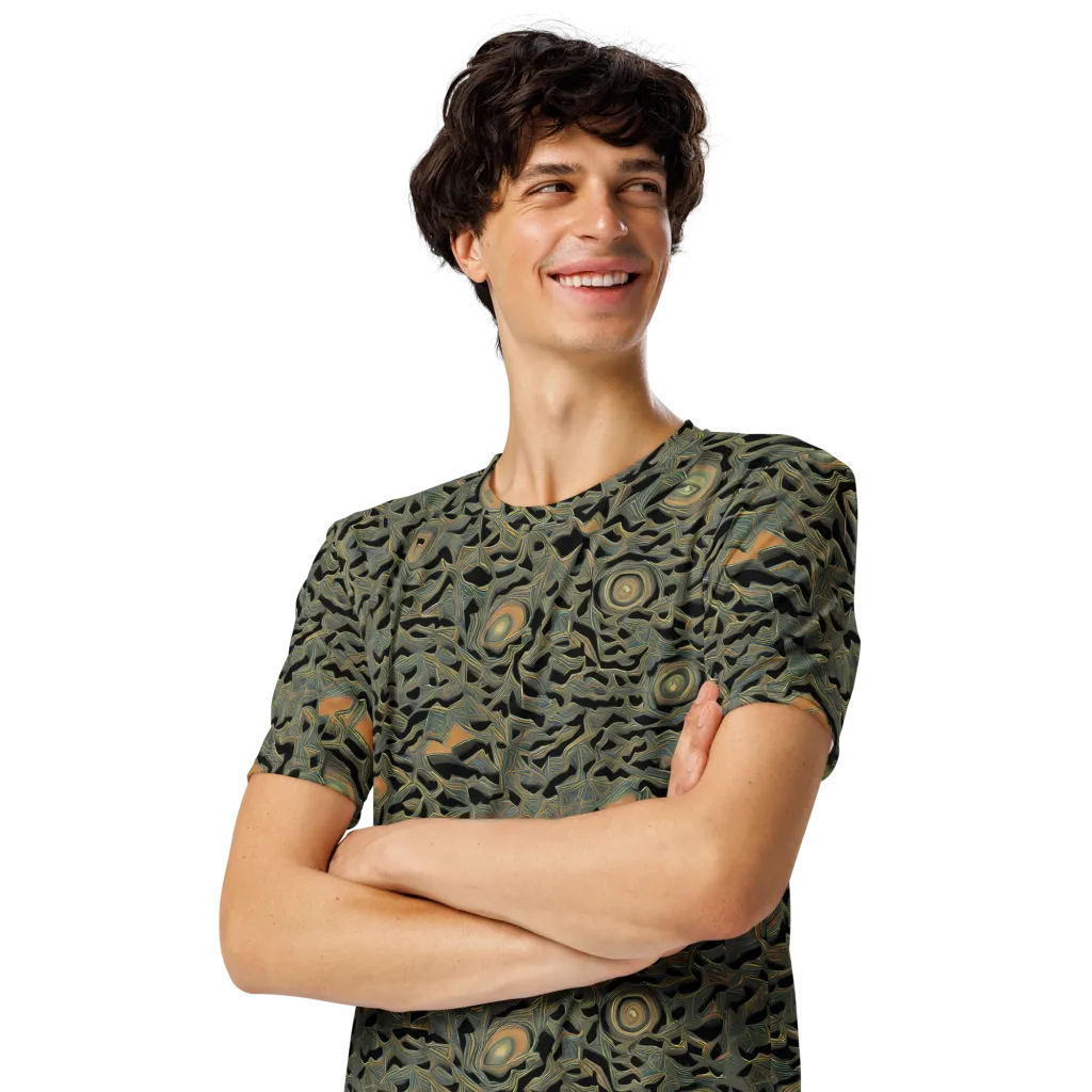 Mineral Night on Men's Crew Neck T-Shirt — Left Front