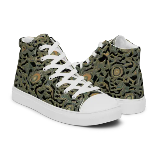 Mineral Night on a Men's High Top Canvas Shoes
