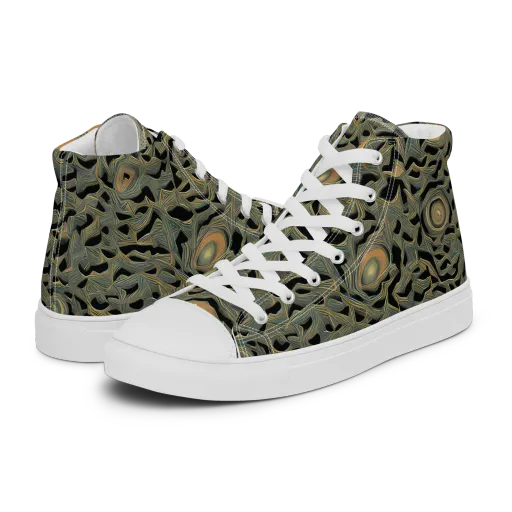 Mineral Night on a Women's High Top Canvas Shoes