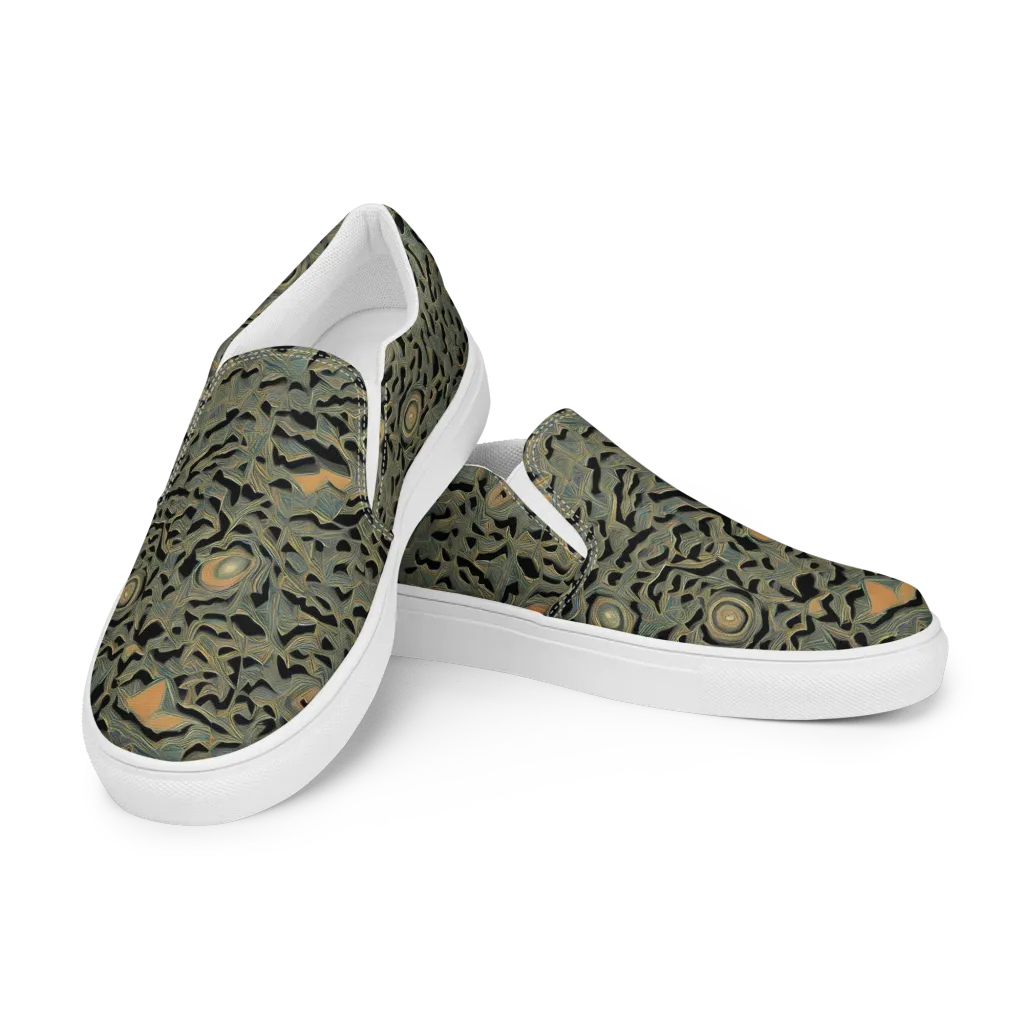 Mineral Night on Men's Slip-On Canvas Shoes — Left Front