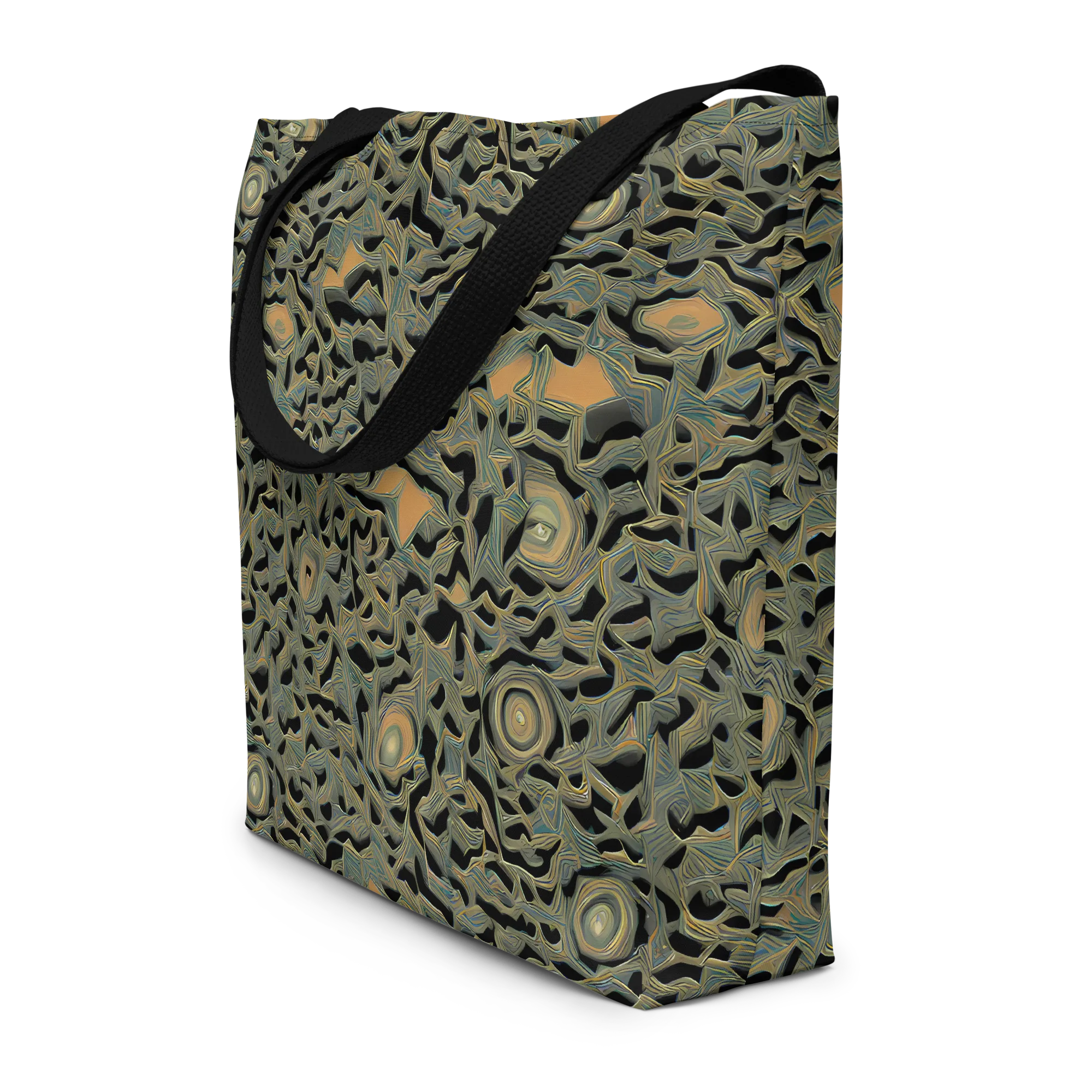 Mineral Night on Large Tote Bag W/ Pocket — Front
