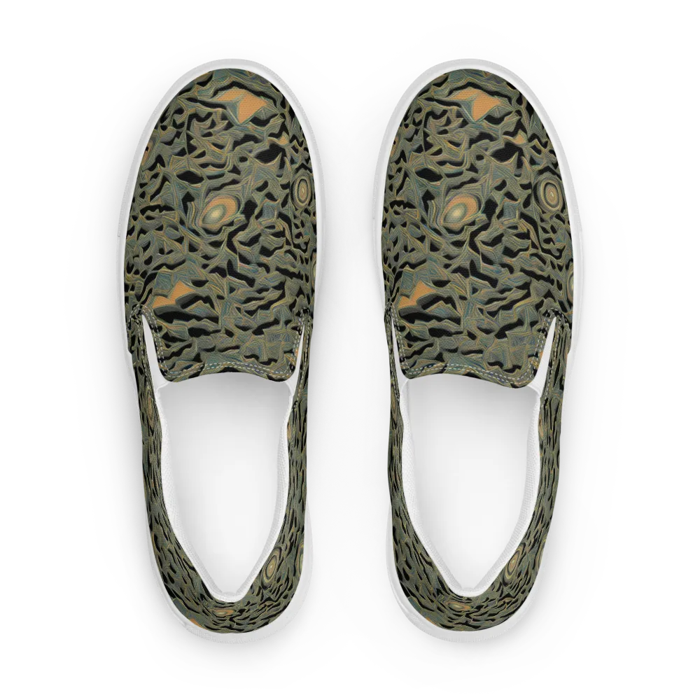 Mineral Night on Women's Slip-On Canvas Shoes — Front