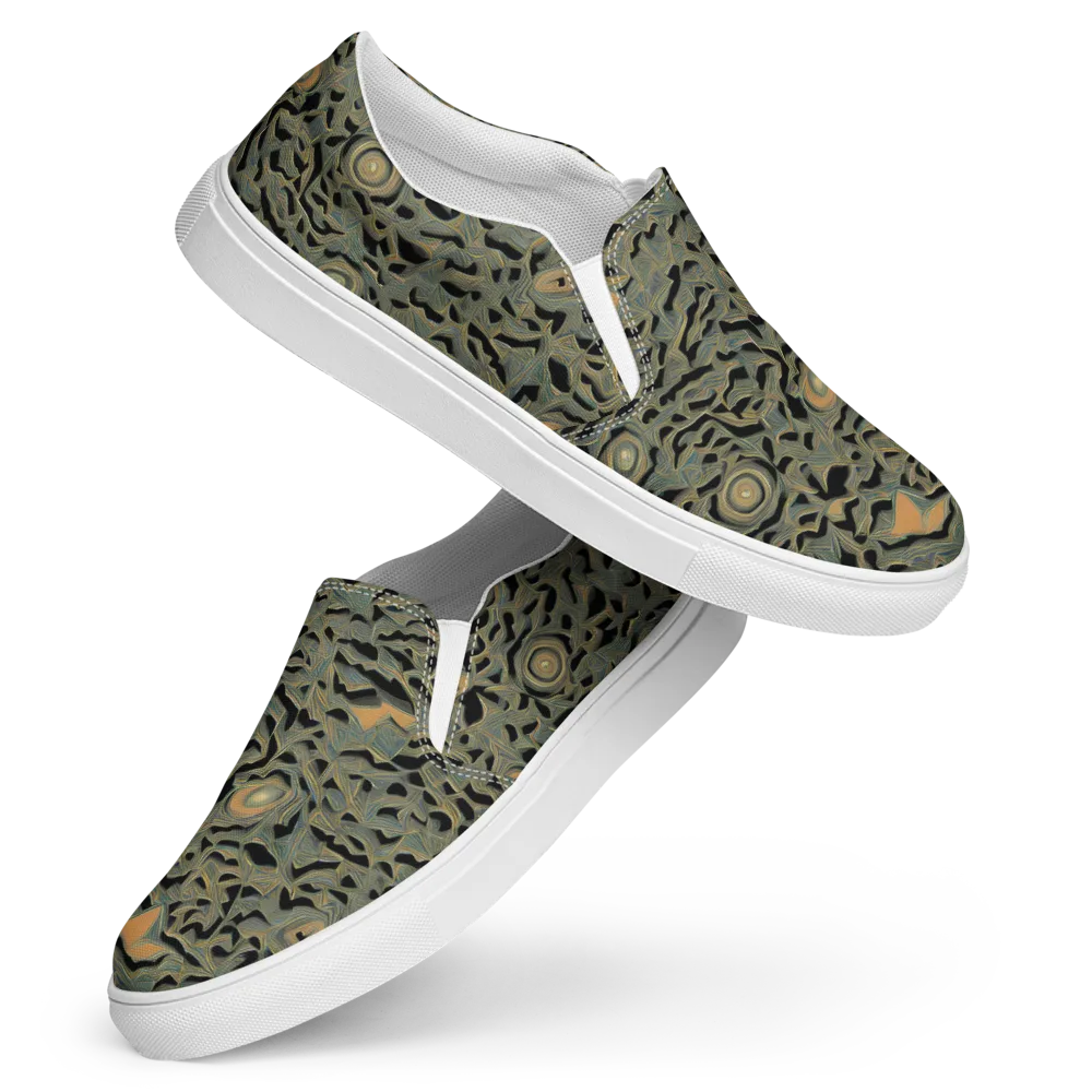 Mineral Night on Women's Slip-On Canvas Shoes — Front