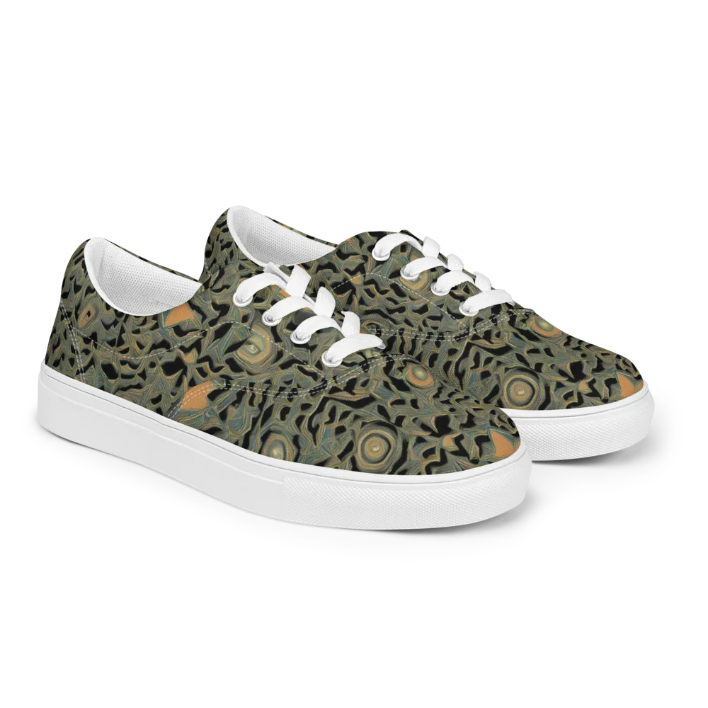 Mineral Night on Men's Lace-Up Canvas Shoes — Right Front