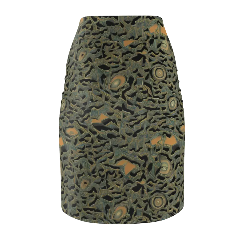 Mineral Night on Pencil Skirt — Back