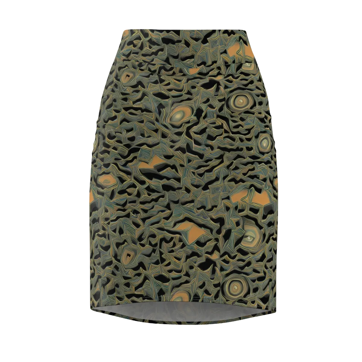 Mineral Night on Pencil Skirt — Front
