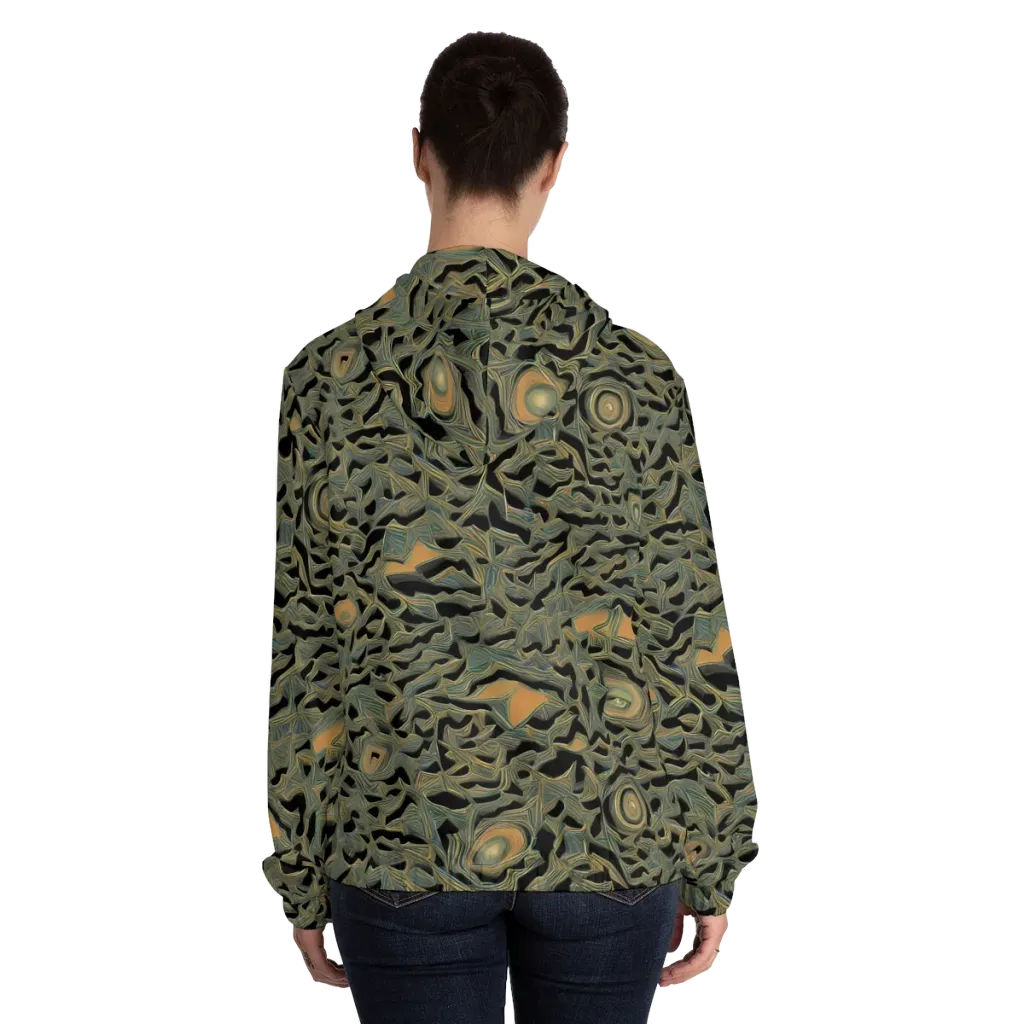 Mineral Night on Women's Full-Zip Hoodie — Back On Person