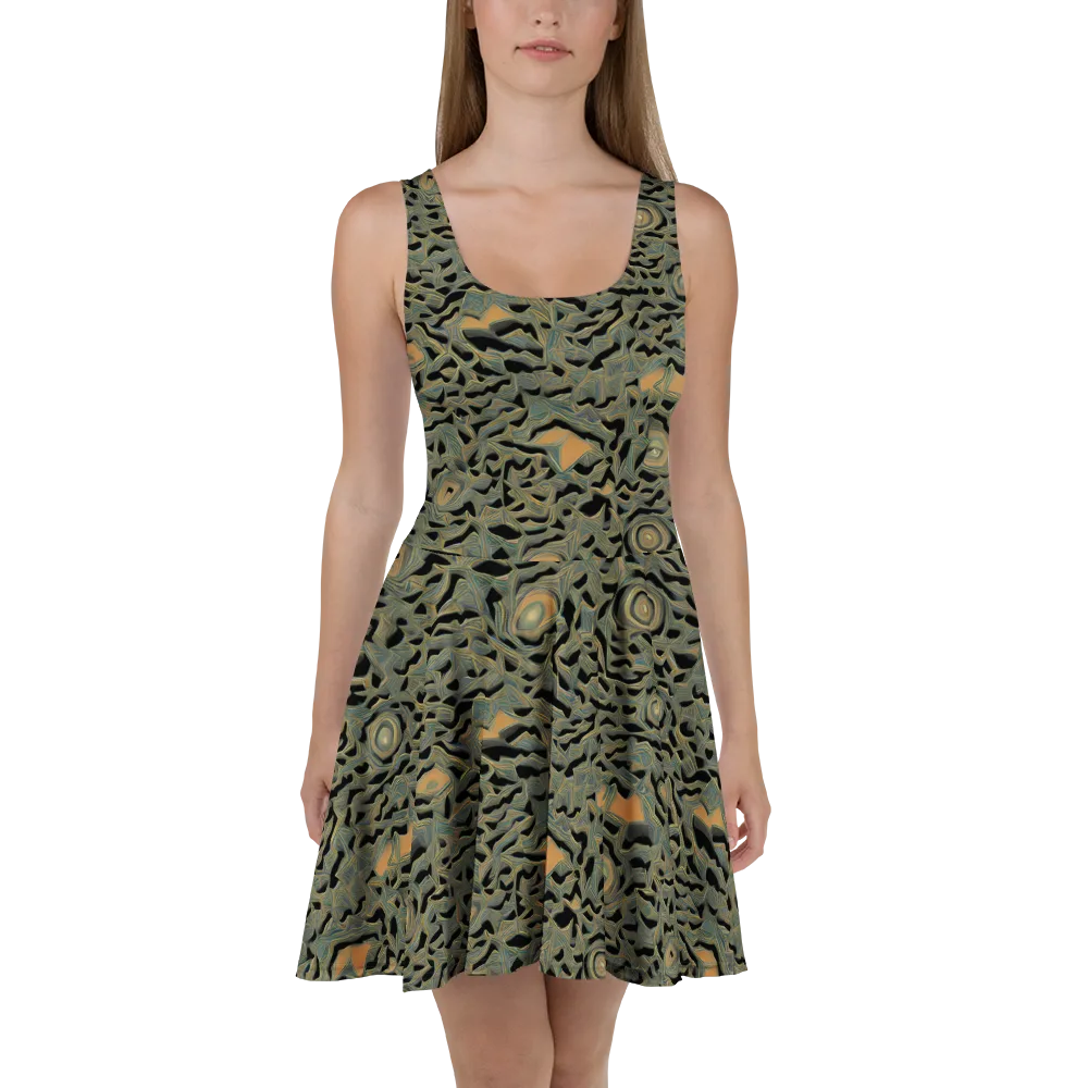 Mineral Night on Skater Dress — Front