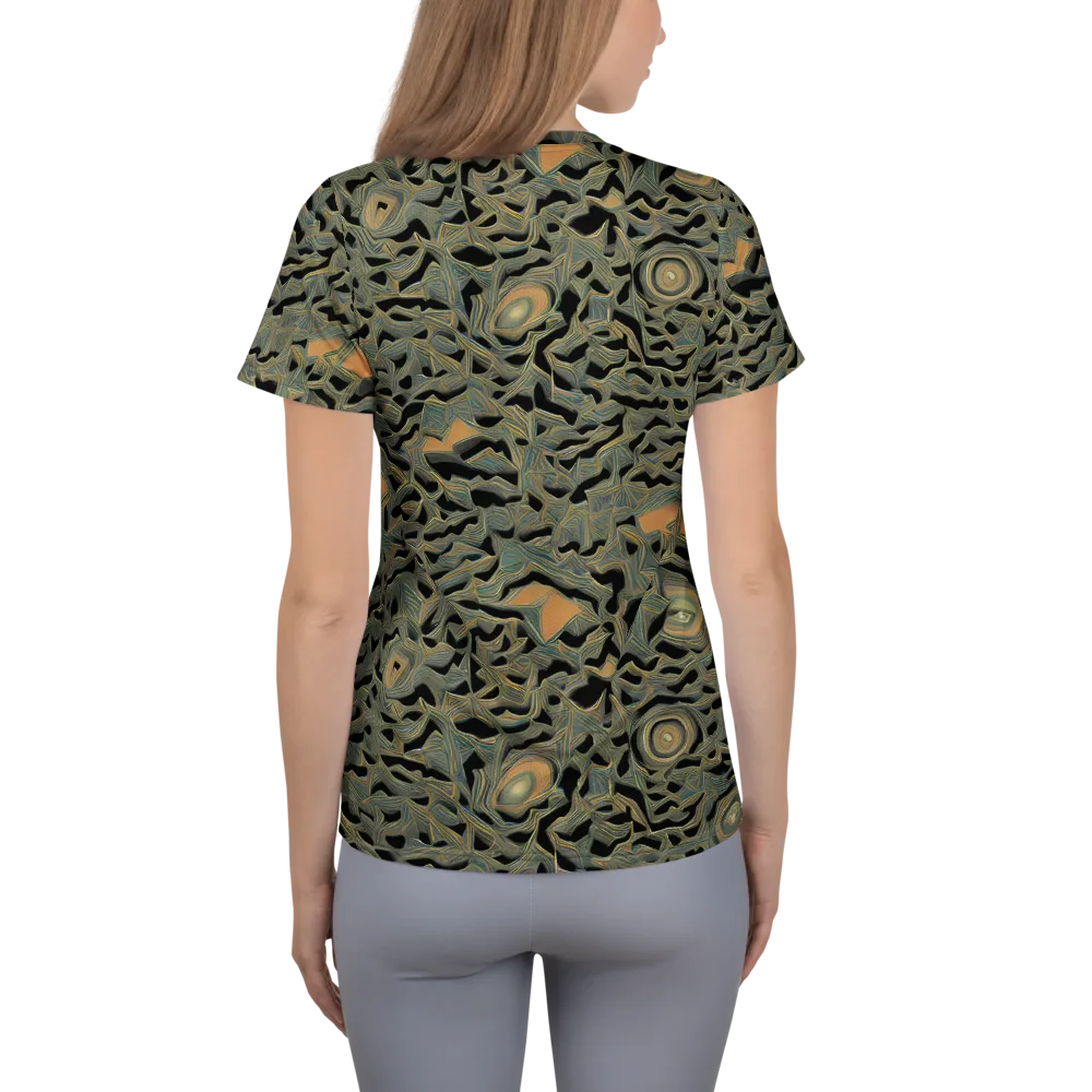 Mineral Night on Women's Athletic T-Shirt — Back