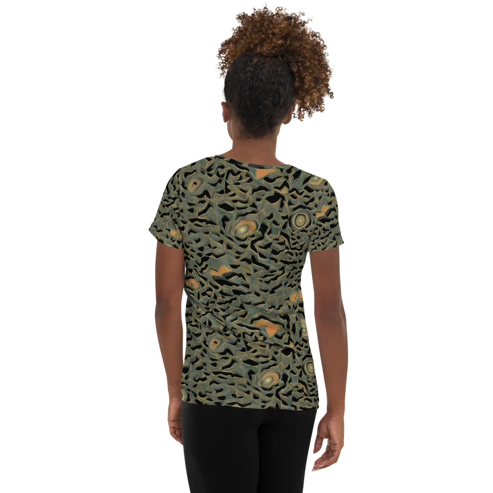 Mineral Night on Women's Athletic T-Shirt — Back