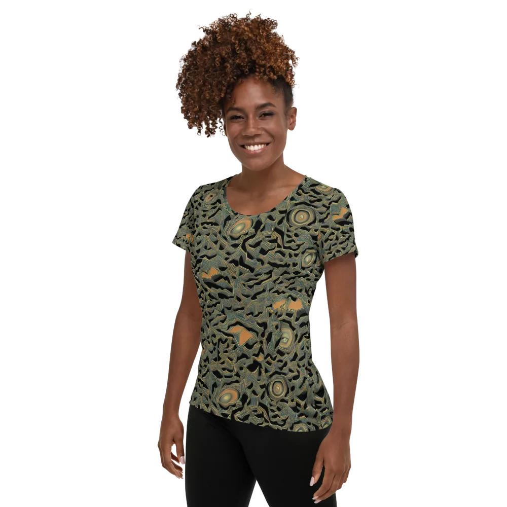 Mineral Night on Women's Athletic T-Shirt — Left