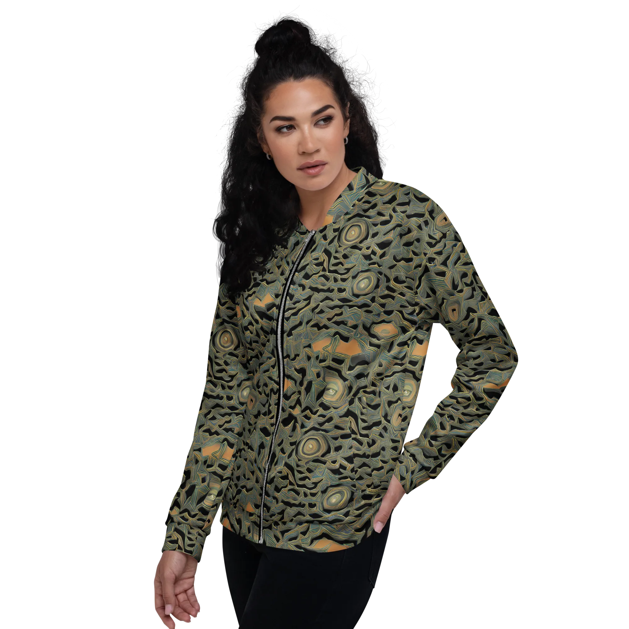 Mineral Night on Bomber Jacket — Left
