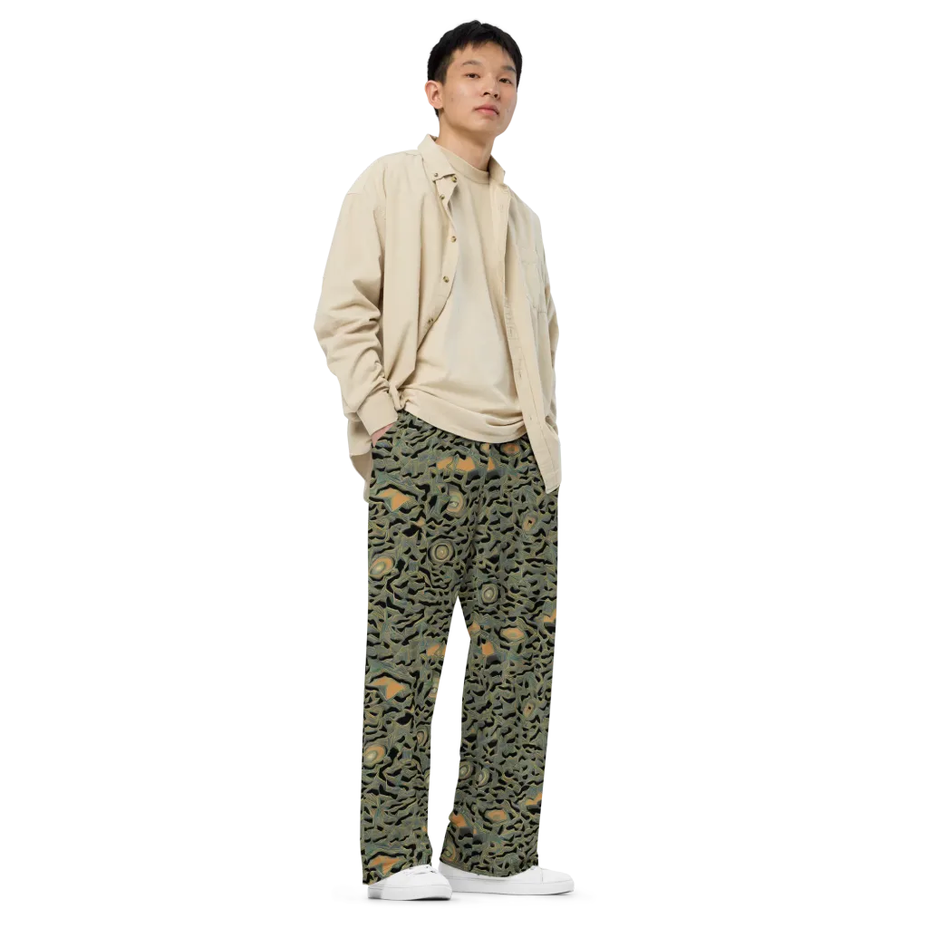 Mineral Night on Wide-Leg Pants — Right Front