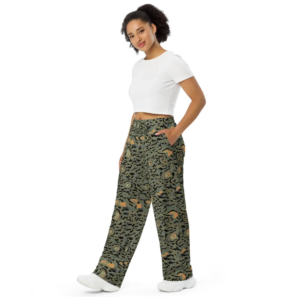 Mineral Night on Wide-Leg Pants — Left Front