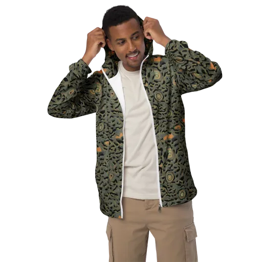 Mineral Night on a Men's Windbreaker