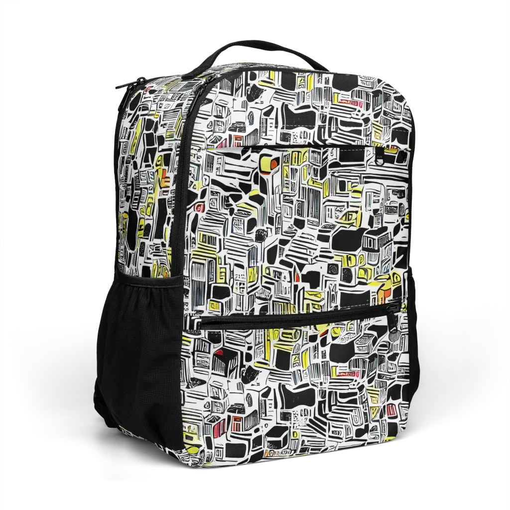 Monochrome Motion on Utility Backpack — Right Front