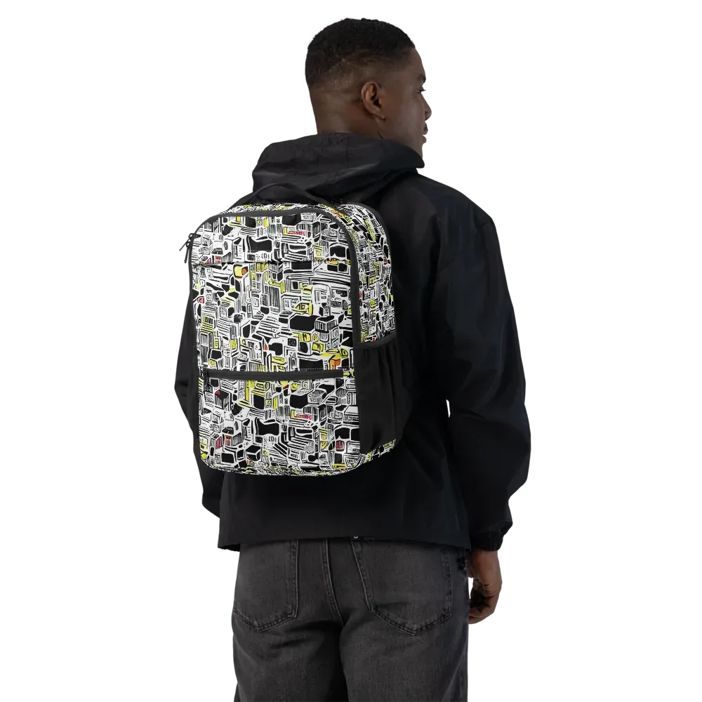 Monochrome Motion on Utility Backpack — Back