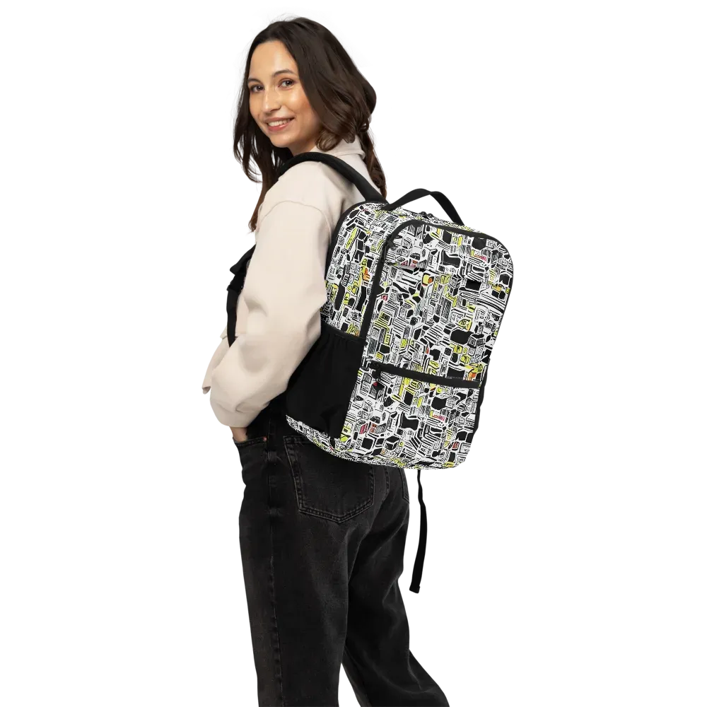 Monochrome Motion on Utility Backpack — Back