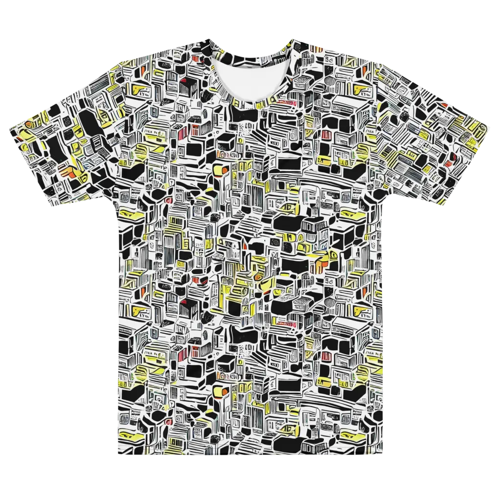 Monochrome Motion on Men's Cotton Crew Neck T-Shirt — Front